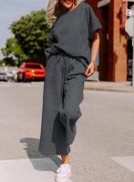 Conjunto Mujer Verano 2025 |   Top Corto + Pantalón Holgado |   Tela Texturizada Premium |   Moda Casual y Elegante" - details 42