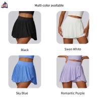 Moda chica gimnasio correr falda plisada falda de tenis de Golf con bolsillo mujeres deportes cintura alta falda de Yoga pantalones cortos faldas deportivas - details 0