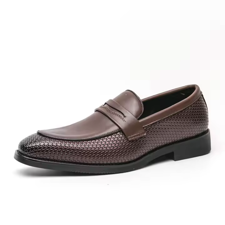 Mocasines, zapatos sin cordones, zapatos formales sin cordones de estilo británico, zapatos de hombre - 1