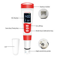 Probador Digital de calidad del agua, medidor de temperatura, TDS, EC, PH, pluma de prueba de pureza del agua de alta precisión 0,01, para piscina, agua Potable - details 8