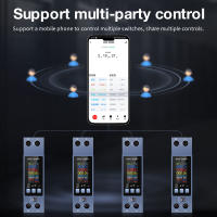 Interruptor inteligente KWS-303 40A con WIFI, disyuntor LED, medidor de energía, KWh, temporizador, relé, Control remoto, aplicación Smart Life - details 9