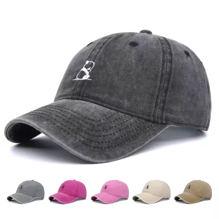 Gorra de béisbol con bordado de Panda para hombre y mujer, gorro con estampado de dibujos animados, estilo Hip Hop, Snapback - 1