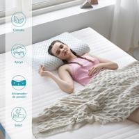Colchón de Espuma viscoelástica Topper con memoria con Funda extraíble y lavable, 180 x 200 cm, 5 cm, Blanco - details 6