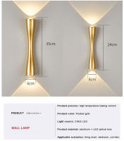 Lámpara de pared LED moderna impermeable, lámpara de mesita de noche minimalista, interior y exterior, cuerno largo, IP65, pasillo de hotel - details 8