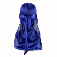 Gorro de seda Durag para hombre, Bandana sedosa Du Rag Doo Rag, gorro con ondas de cola larga - details 8