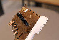 Botines de cuero para niños, botas de cuero para niños, botas Martin para niños pequeños, zapatos antideslizantes impermeables para bebés - details 12