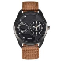 Reloj de Pulsera de Cuarzo Automático Estilo Casual de Moda para Hombres Correa de Nylon Negro - details 12
