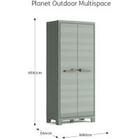 Caja de Almacenamiento de Resina Impermeable 2 Puertas, 4 Baldas Regulables en Altura - details 12