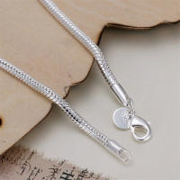 Silver color 3mm Snake chain bracelet Factory Fashion hot high quality jewelry charm lovely women ladies wedding - details 2
