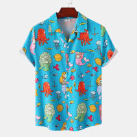 Camisa de manga corta para hombre, Camisa ajustada con estampado de flores fragmentadas, serie CS, primavera y verano, 2024 - details 106