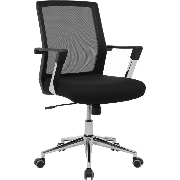 Silla giratoria de oficina, Silla de escritorio de malla Altura ajustable, Negro OBN83B - 1