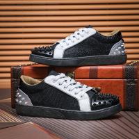 Zapatos Casuales De Placa Remachada Para Hombre, Transpirables Y Cómodos Zapatos Deportivos De Exterior, Zapatos Deportivos De Moda. - details 1