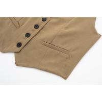 BUNO-moda para mujer, chalecos lisos de un solo pecho, chaleco Vintage sin mangas, chaquetas femeninas elegantes para mujer, camisetas sin mangas - details 8
