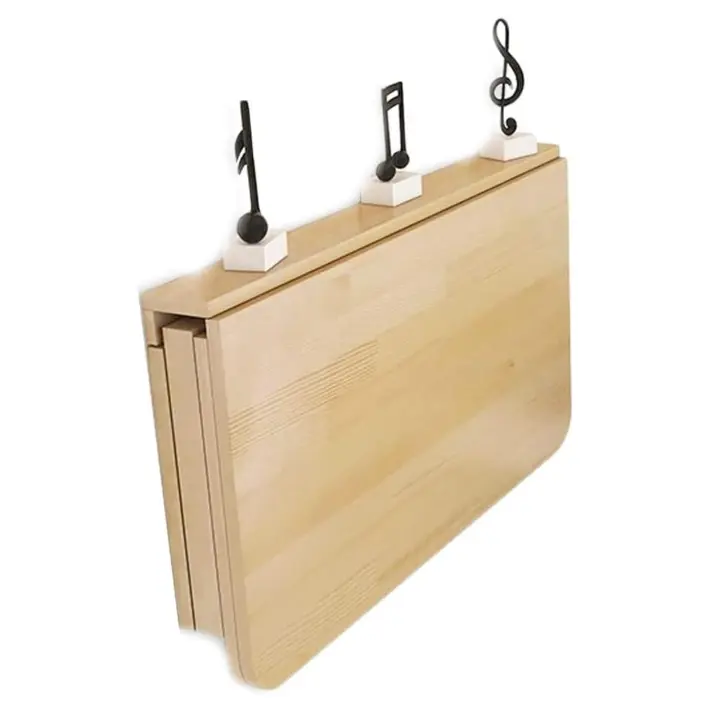 Mesa plegable montada en la pared, escritorio flotante montado en la pared, ahorro de espacio, para comedor, estudio, cocina - 1