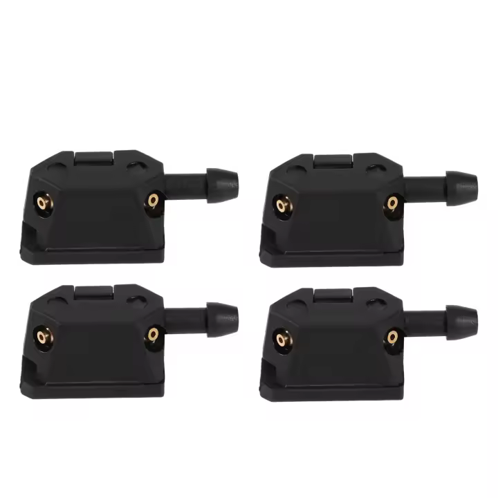 2 pares de arandelas de boquilla de brazo de limpiaparabrisas izquierdo y derecho para parabrisas de coche A 0008604847   Limpiaparabrisas Escobilla limpiaparabrisas Jets de pulverización de agua Plástico - 1