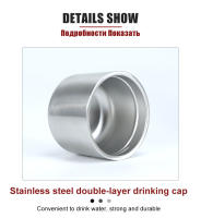 Large-capacity Thermos Cup 304 Stainless Steel Outdoor Portable Mountaineering Sports Water Bottle with Rope500/1500ml - details 20