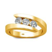 Anillo de Moissanite Certificado 3 Piedras para Mujeres Joyería de Lujo de Plata Esterlina 925 para Compromiso Tendencia Femenina Regalo 2023 - details 3