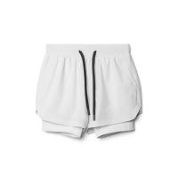 Pantalones cortos deportivos 2 en 1 para hombre, ropa deportiva de doble cubierta para correr, playa, gimnasio, entrenamiento - details 22