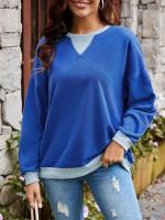 Sudaderas con capucha de manga larga para mujer, abrigos de talla grande, camisas deportivas, Tops, jersey de colores de montaje, Otoño e Invierno - details 2