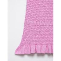 BUNO-vestido decorativo con cordones y cuello Halter de punto rosa de verano para mujer, minivestido sin mangas ajustado elástico elegante para mujer - details 9