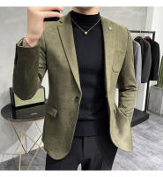 Traje de Abrigo de Piel de Ciervo de Alta Calidad Ajuste Delgado, Moda de Negocios Casual, Botón Único - details 15