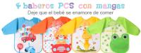 4pcs Delantal Ropa Babero Impermeable Infantil Para Pintar Con Mangas Largas De Bebé Unisexo Niños Niñas 6 Meses A 3 Años Edad - details 1