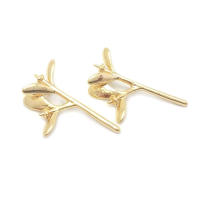 Perlas de latón de alta calidad con baño de oro de 18K, media perforación, para conectar dijes, tapas de perlas, accesorios para la fabricación de joyería DIY para mujeres - details 41