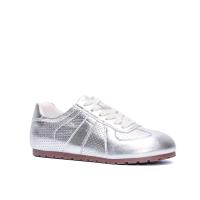 Nuevos deportes de diseño único con zapatos planos casuales ligeros plateados cubiertos de cuero - details 0