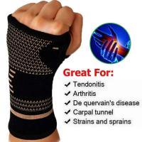Protector de gimnasio para Crossfit, muñequera deportiva para culturismo, soporte de compresión, vendaje protector de muñeca tejido, 1 ud. - details 1