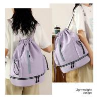 Bolsa deportiva ligera con cordón, impermeable, de gran capacidad, para Fitness, con correas ajustables de separación en seco y húmedo - details 13