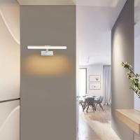 Lámpara LED de Espejo 24W 1170LM Lámpara de espejo Aplique Blanco Frio 5500K Luz natural para Espejo Muebles de Maquillaje Aparato Montado en la Pared, Negro, 80CM - details 30