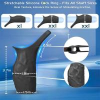 Leten Funda Vibratoria Juguetes para Adultos para Hombres Anillo Vibrador Estimulación del Punto G Juguete Sexual para Parejas Masculinas - details 0