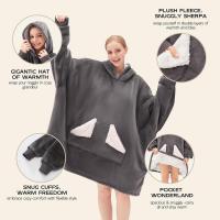 Sudadera con Capucha Grande de Vellón Sherpa Abrigo Cálido y Acogedor para Adultos - details 1