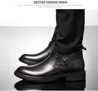 2025 Productos innovadores Botas de cuero estilo motocicleta Zapatos formales para hombres - details 4