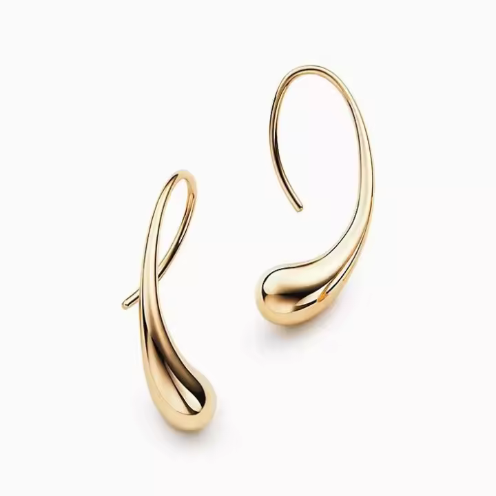 ΤΙΦΑΝΗ ™ Elsa Pérez ®   Pendientes de lágrima Oro amarillo de 18 quilates / Plata de ley - 1
