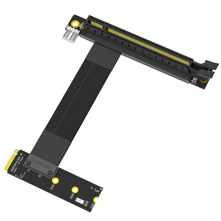 Tarjeta adaptadora elevadora de tarjeta gráfica M.2 NGFF Key M a PCI-E 16x, Cable de extensión Nvme a pci-express 16X (Dirección Correcta) - 1
