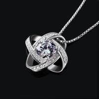 Collar de plata de ley para mujer ''Eres la luz de mis ojos'' con cadena de regalo original para el día de San Valentín de 45 cm de largo - details 0