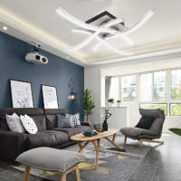 Lámpara de Techo LED Ajustable de 48W con Control Remoto XUNATA Moderna con Diseño de Garfork para Decoración de Dormitorio Material de Aluminio Fuente de Luz LED Ajustable - details 9