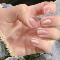 24 Uds., uñas postizas cortas de color rosa, reutilizables, portátiles, cortas, redondas, para decoración diaria de uñas - details 6