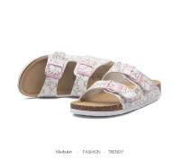 BIRKEN Zapatillas de corcho de verano con punta abierta, zapatos planos para hombre y mujer para ocio al aire libre, mismo estilo, hebilla de playa - details 20