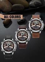Reloj Deportivo de Lujo Premium XINEW Función Doble Tiempo Correa de Cuero - details 7