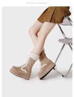 Botines de moda, botas cortas gruesas de tacón alto. - details 2