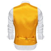 Chaleco de satén de seda sólida para hombre, chaqueta Formal sin mangas, color rojo liso, Tops informales para bodas y negocios, de diseñador, - details 21