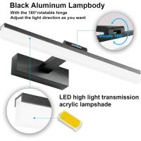 Lámpara LED de 32W Lámpara de espejo Aplique Blanco Frio 6000K Luz natural para Espejo Muebles de Maquillaje Aparato Montado en la Pared, Negro, 120CM - details 44