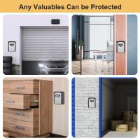 Caja de llave de seguridad con contraseña, caja de código de llave impermeable, caja de bloqueo de llave de aluminio montada en la pared - details 1
