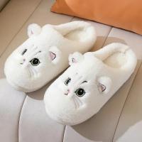 Zapatillas de gato esponjosas peludas para mujer y hombre, zapatos de plataforma para el hogar, chanclas de felpa para interiores, encantadores zapatos de algodón, invierno - details 11