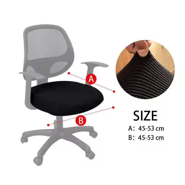 Funda para silla de oficina, funda de asiento dividida para ordenador, funda Universal antipolvo para sillón de oficina, 1 ud. - 1