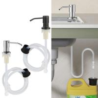 Kit de tubo de extensión de acero inoxidable, fregadero de cocina, dispensador de jabón líquido, gel de ducha, detergente, bomba de prensa manual - details 0