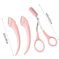 Set de Recortadores de Cejas de 3 Piezas Tijeras de Cejas con Peine Herramienta de Belleza Exfoliante para Uso de Maquillaje - details 3