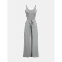 Conjunto de verano 2024 para mujer: top sin mangas y pantalones palazzo - details 12